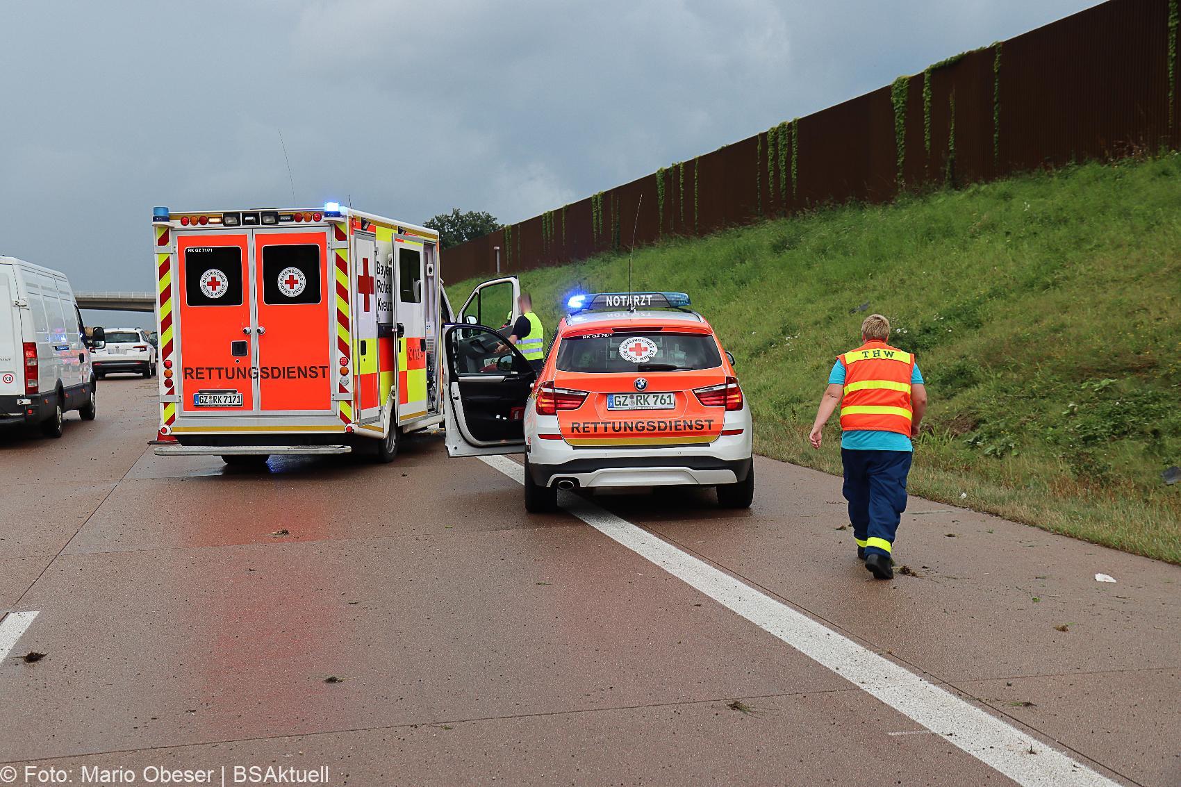 Unfall A8 Guenzburg Burgau Limbach 14082020 15