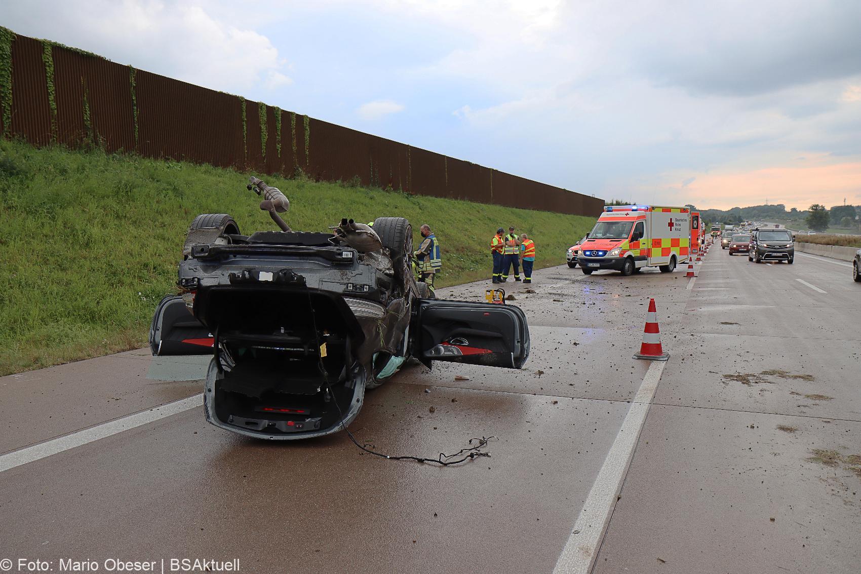 Unfall A8 Guenzburg Burgau Limbach 14082020 5