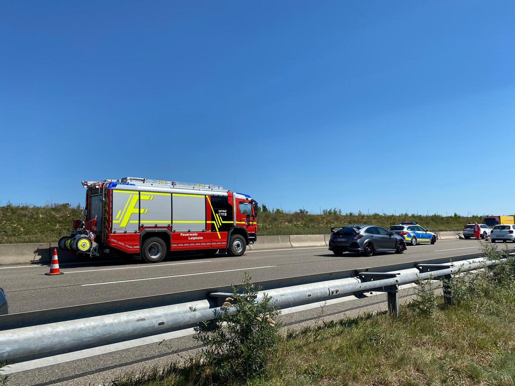Unfall A8 Kreuz Elchingen Leipheim 21082020 2