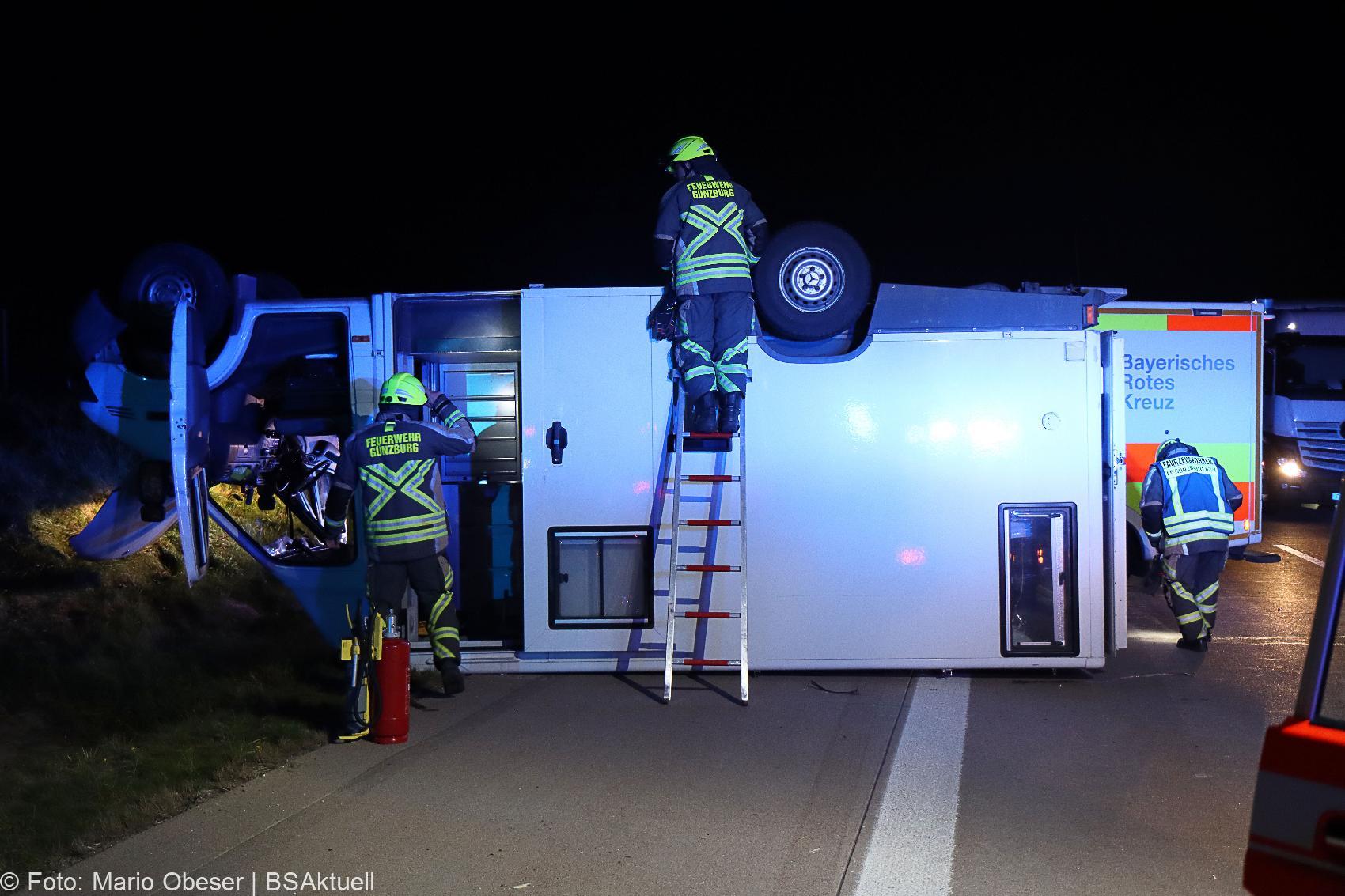 Unfall A8 Guenzburg – Burgau Transporter 16092020 13