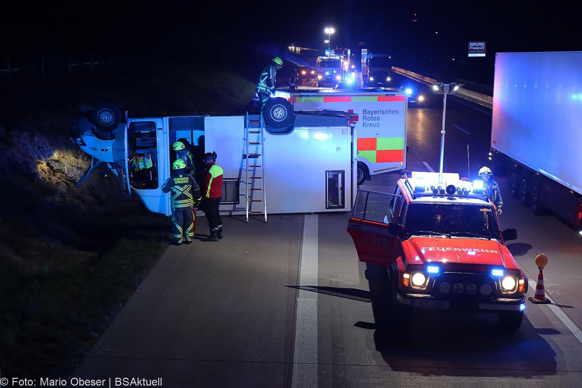 Unfall A8 Guenzburg – Burgau Transporter 16092020 17