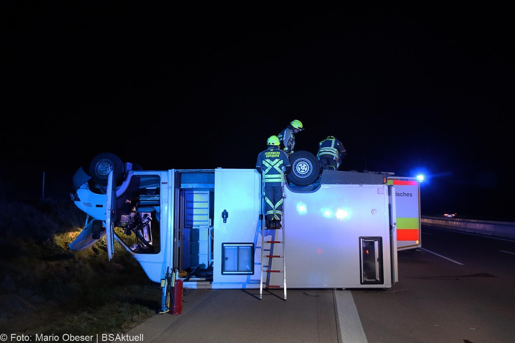 Unfall A8 Guenzburg – Burgau Transporter 16092020 19