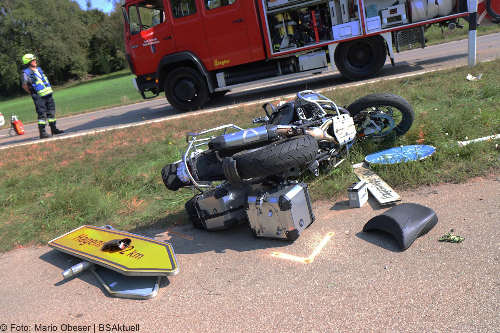 Unfall Motorrad Lkw Muensterhausen 21092020 15