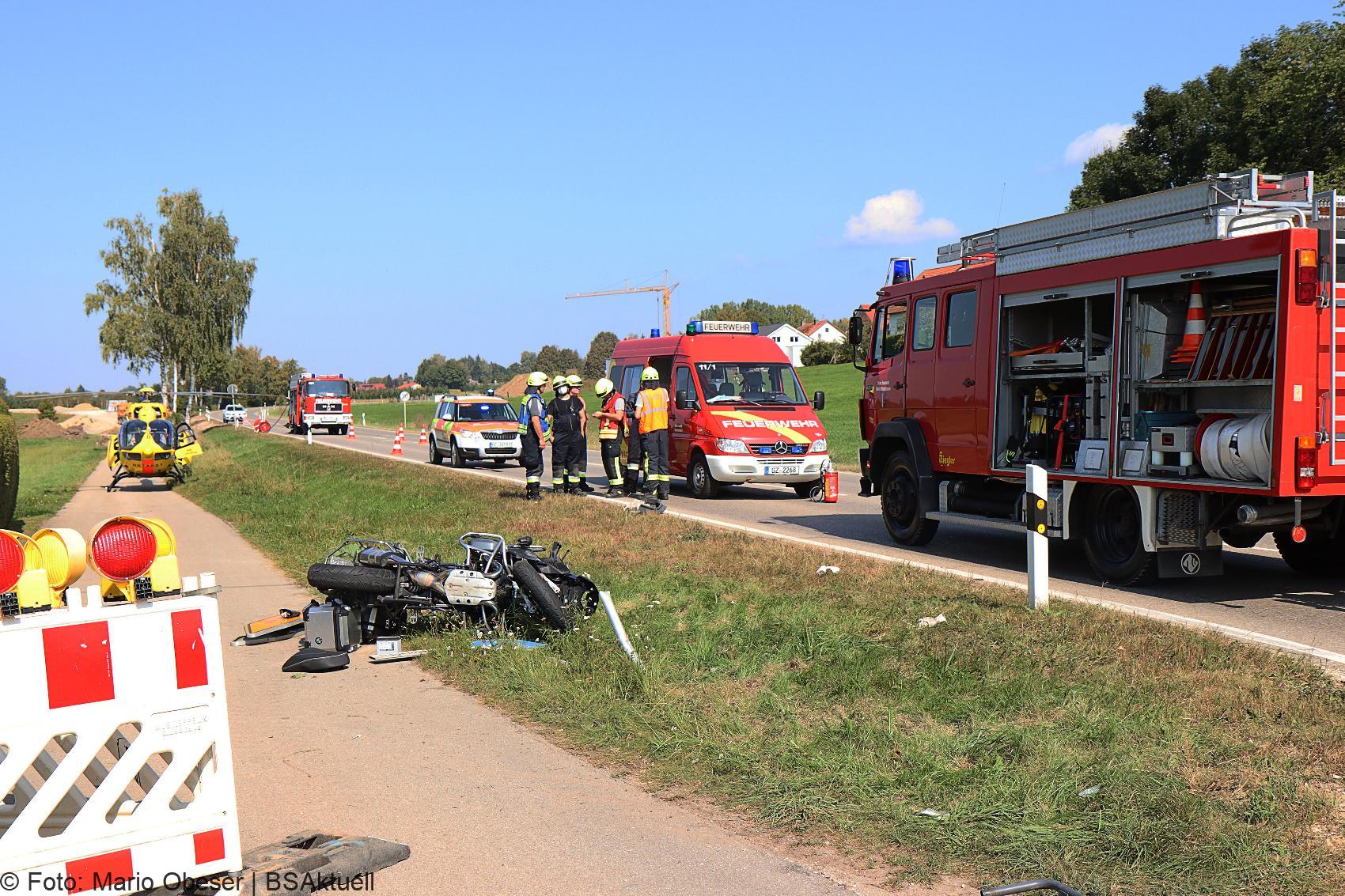 Unfall Motorrad Lkw Muensterhausen 21092020 7