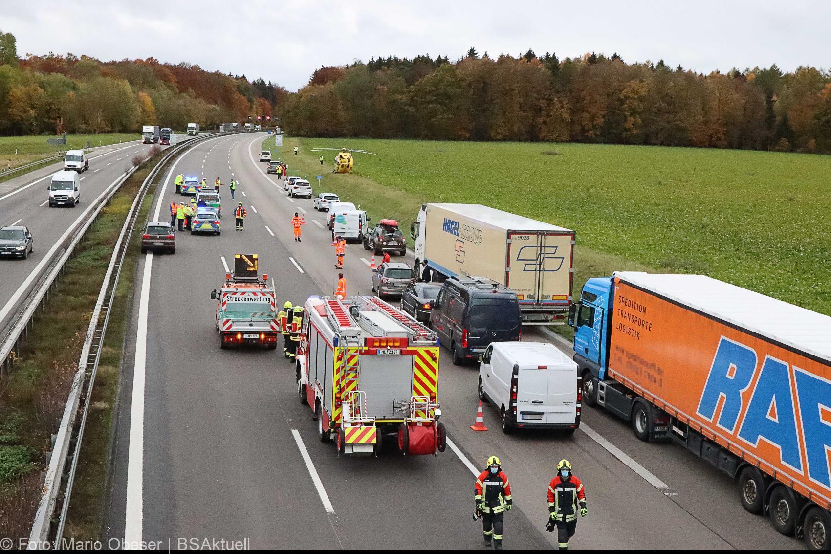 A8 Elchingen Fussgaenger erfasst 29102020 3