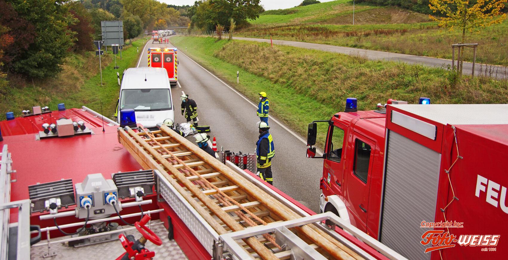 Thannhausen Unfall Kreisverkehr 15102020 4
