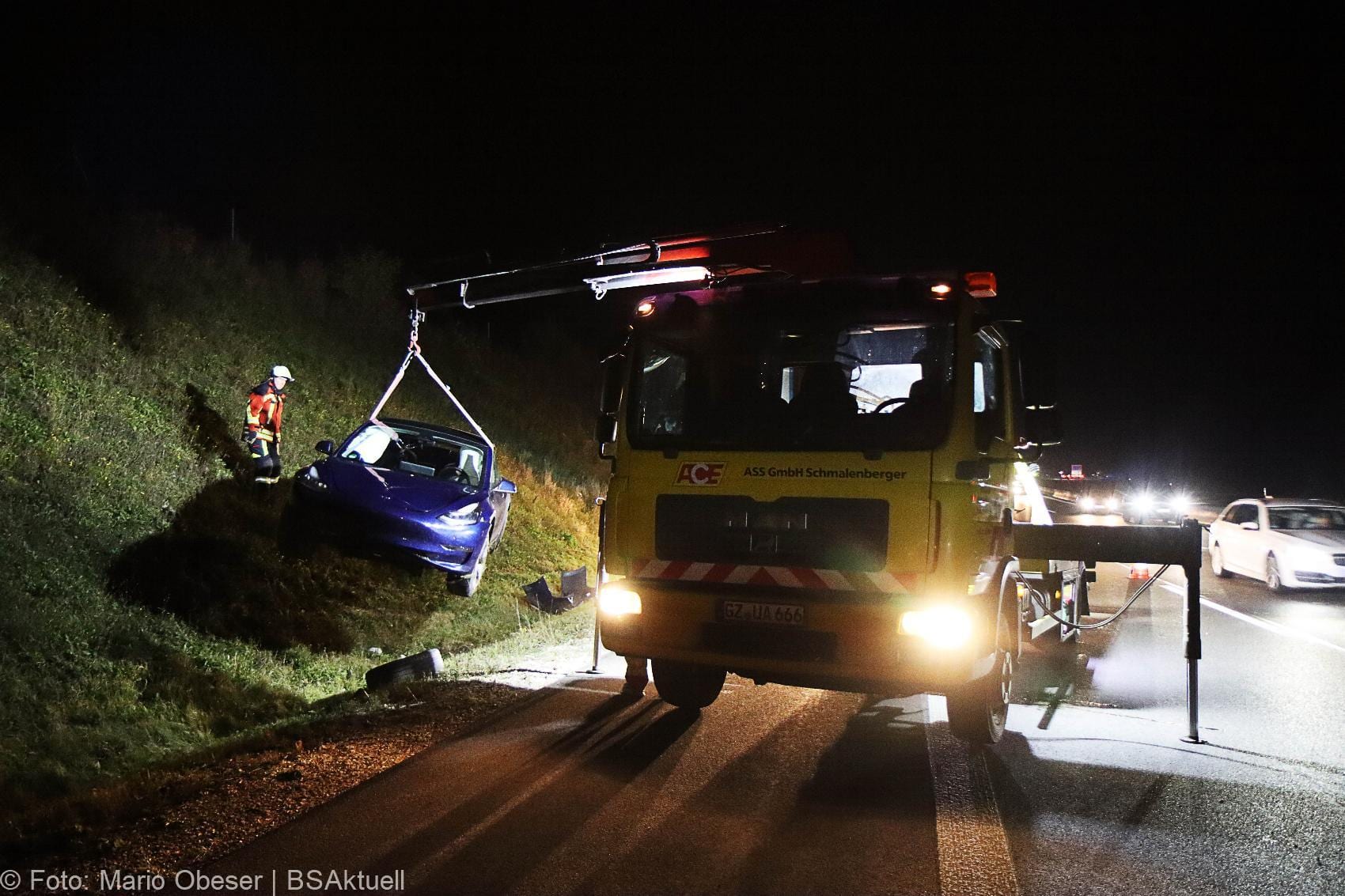 Unfall A8 Burgau – Guenzburg 15102020 Tesla 14
