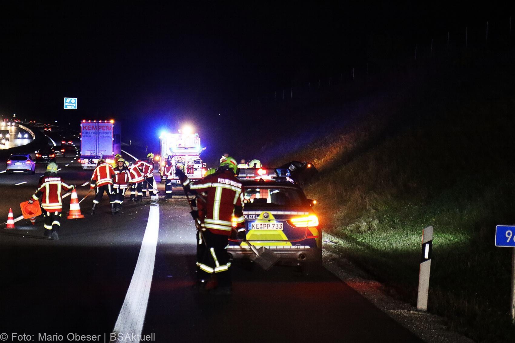Unfall A8 Burgau – Guenzburg 15102020 Tesla 4