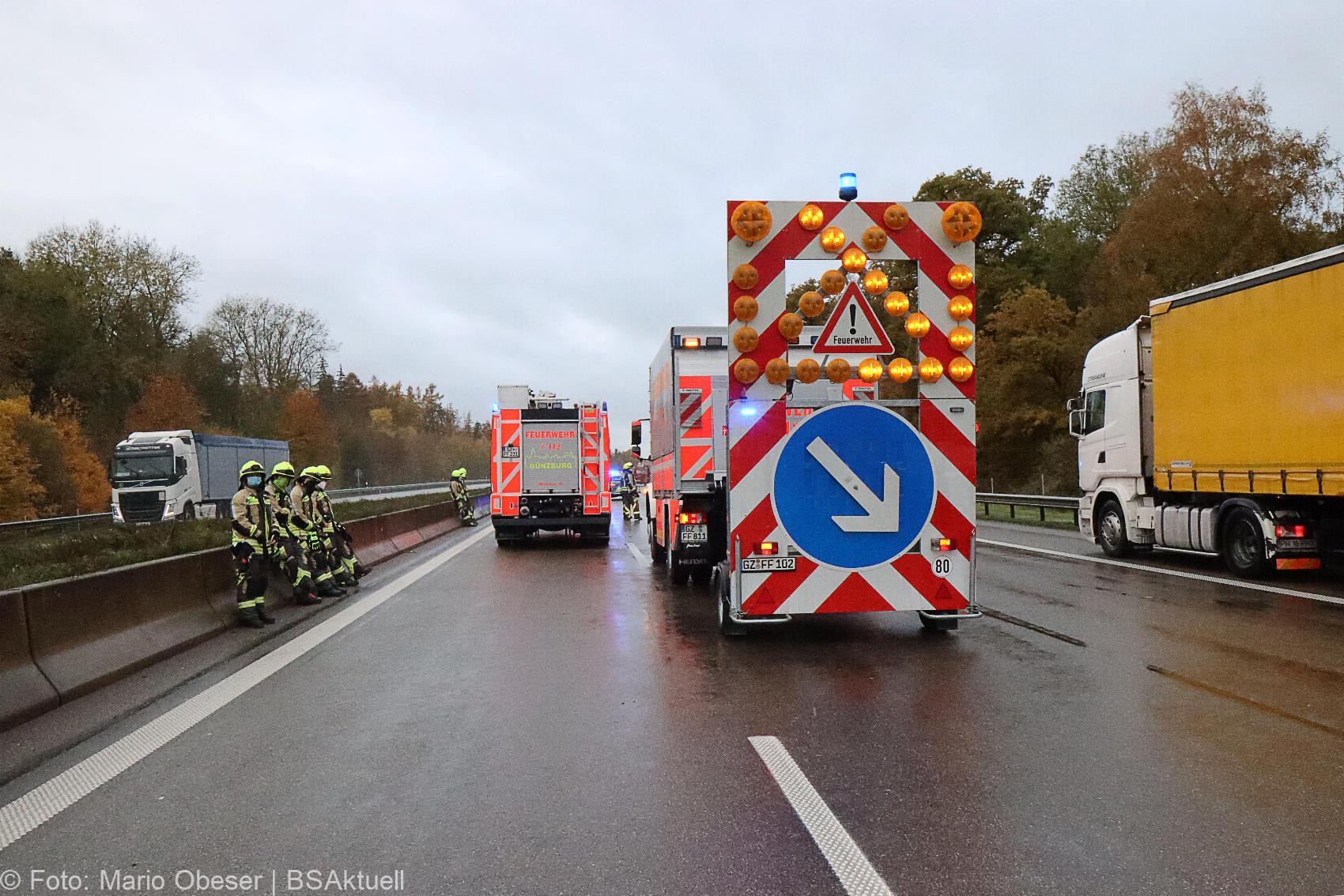 Unfall A8 Guenzburg-Leipheim 29102020 1
