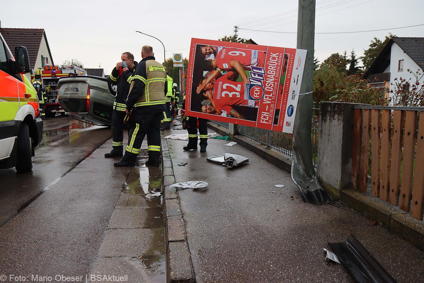 Unfall Echlishausen Pkw ueberschlagen 11