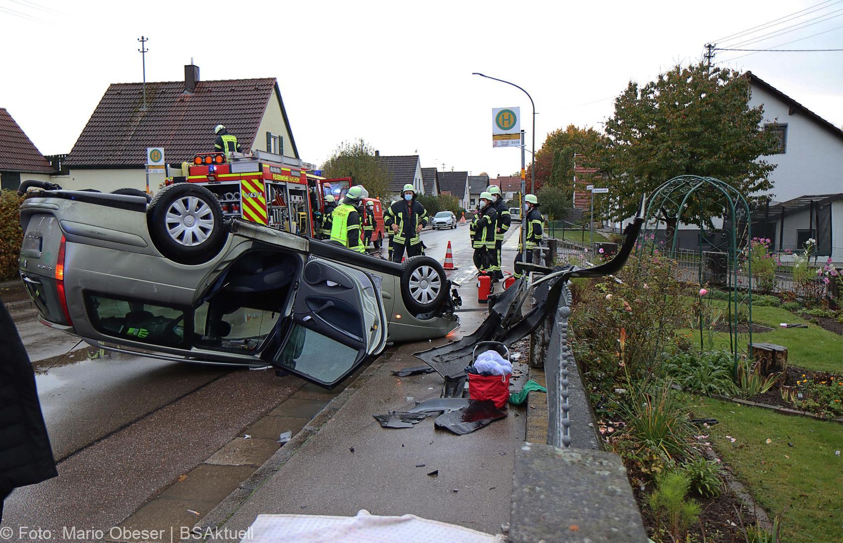 Unfall Echlishausen Pkw ueberschlagen 12
