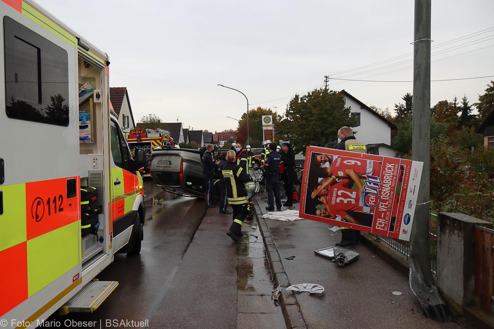 Unfall Echlishausen Pkw ueberschlagen 2