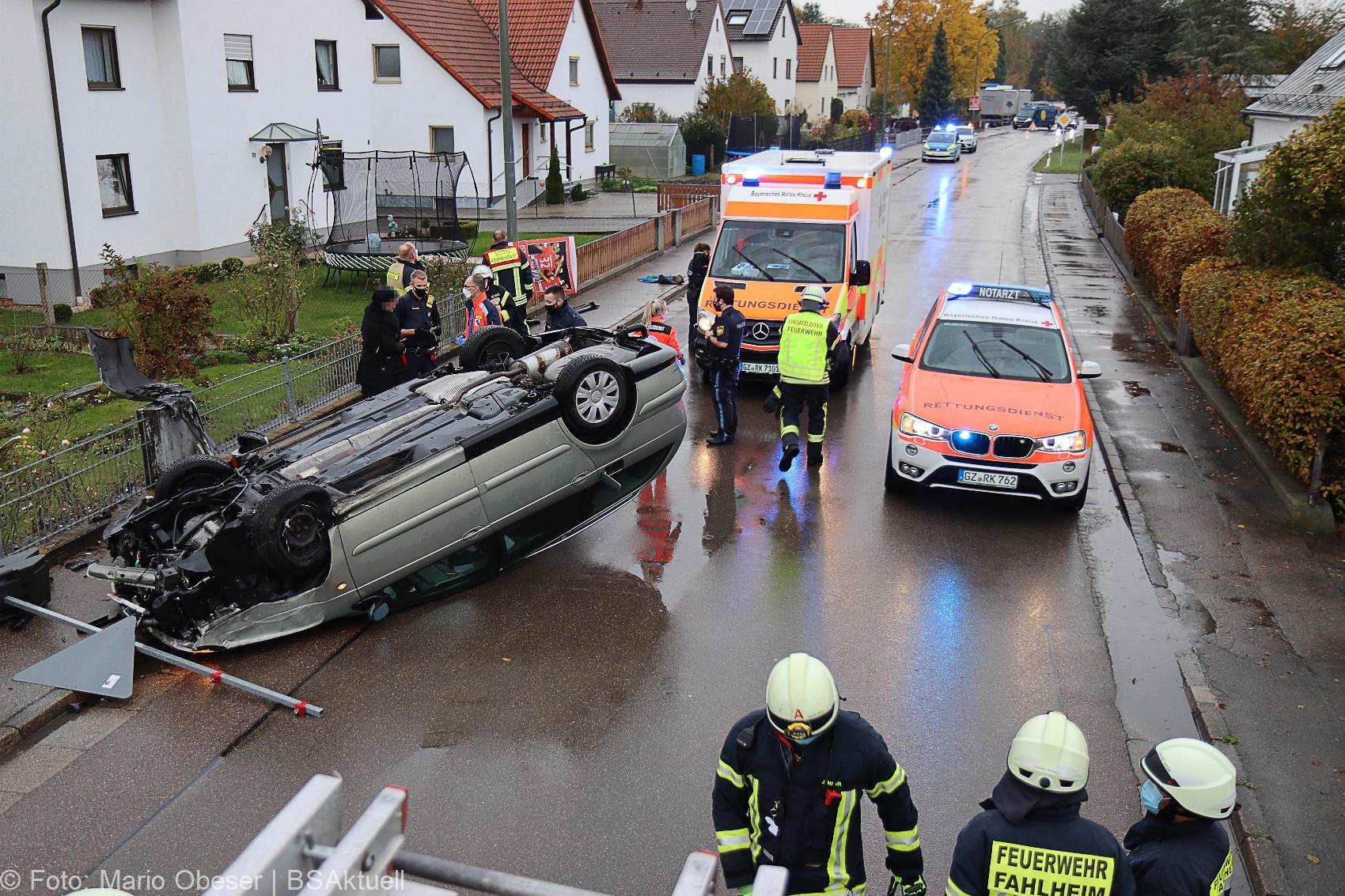 Unfall Echlishausen Pkw ueberschlagen 8