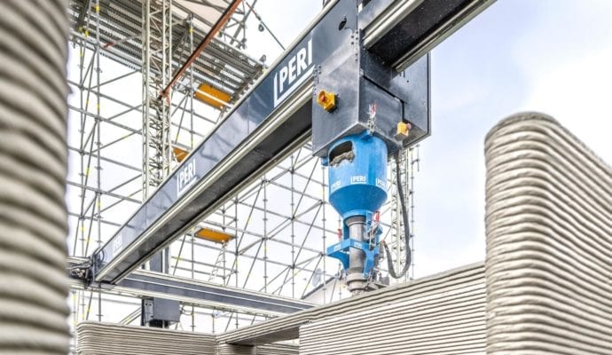 PERI 3D-Betondruck Druckvorgang a
