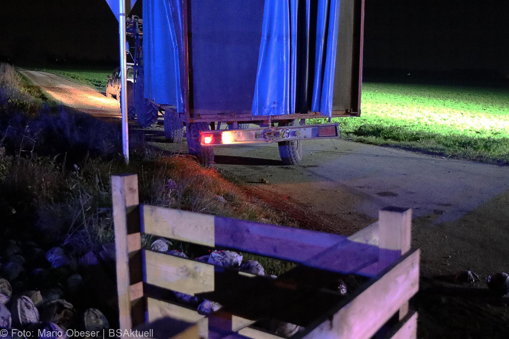 Unfall B16 Gundelfingen Traktor Transporter 02112020 7