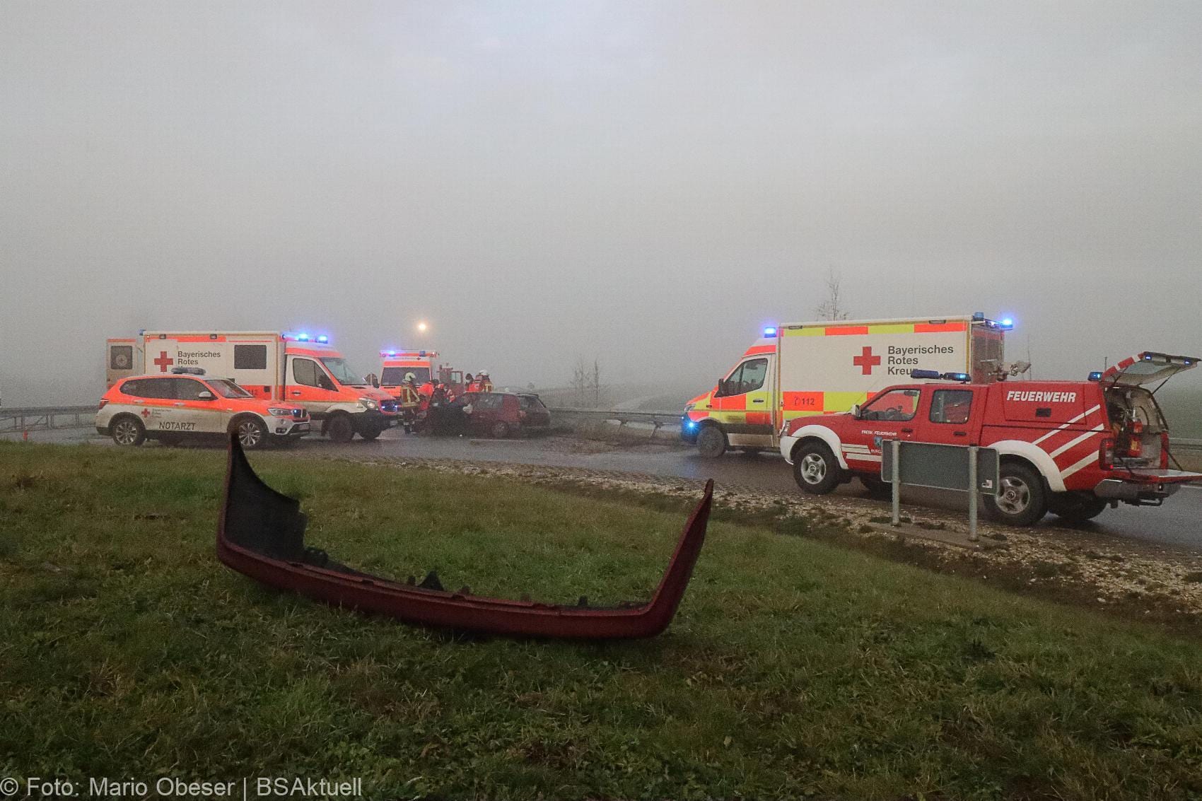 Unfall Kreisverkehr Limbach 16122020 8