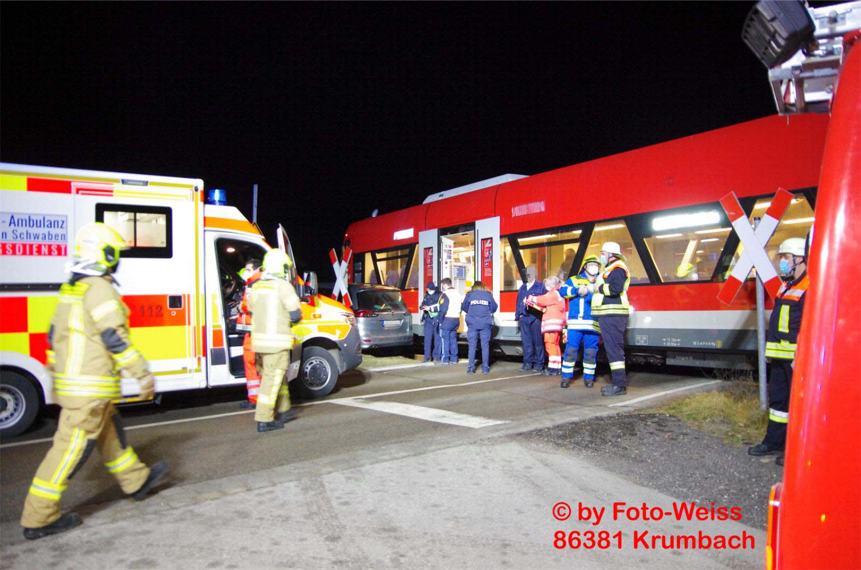 Unfall Zug Pkw Haupeltshofen 04012020