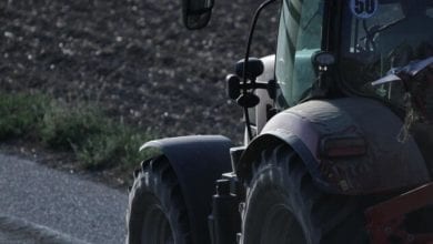 Bauer auf Traktor dts
