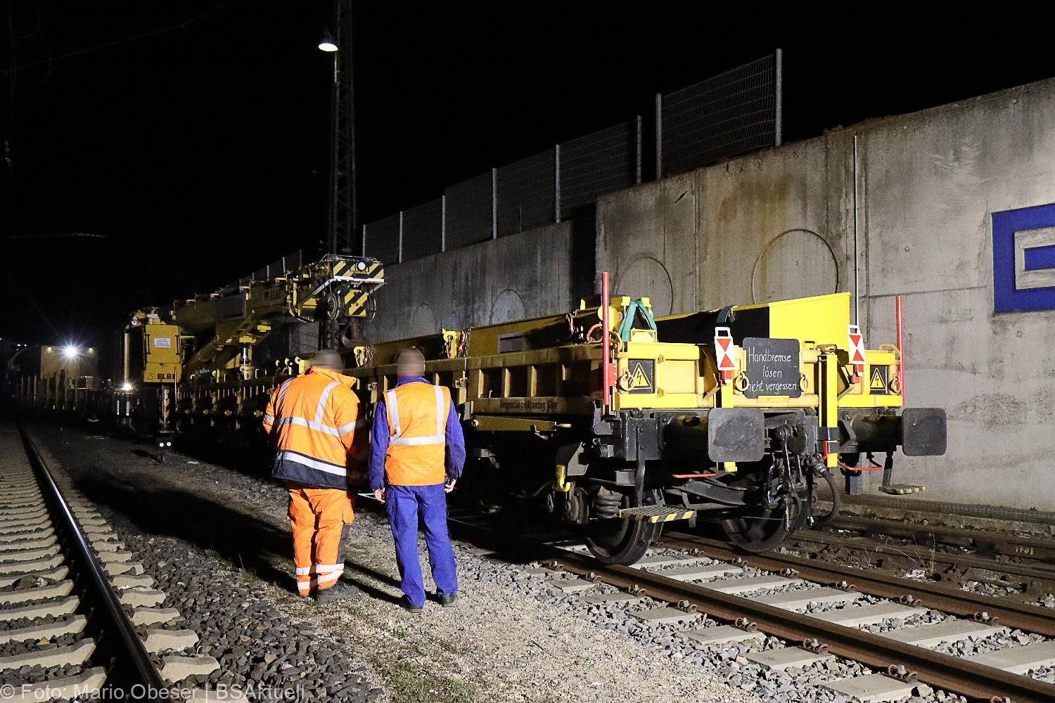 Arbeitszug entgleist Bahnhof Guenzburg 09042021 13