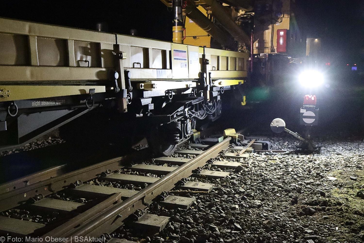 Arbeitszug entgleist Bahnhof Guenzburg 09042021 14