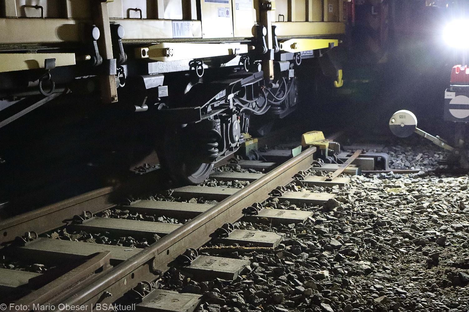 Arbeitszug entgleist Bahnhof Guenzburg 09042021 15