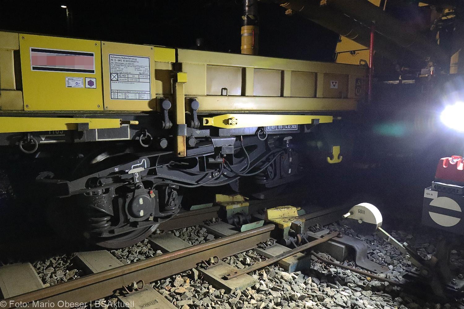 Arbeitszug entgleist Bahnhof Guenzburg 09042021 16