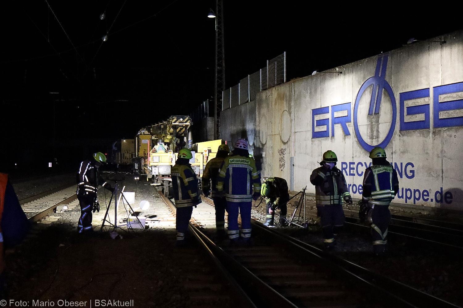 Arbeitszug entgleist Bahnhof Guenzburg 09042021 6
