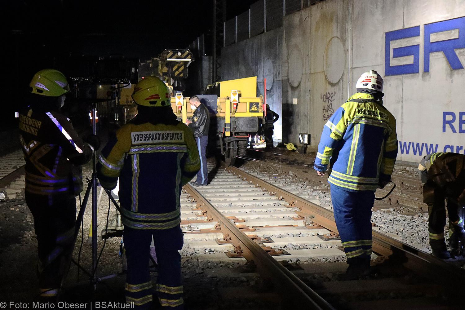 Arbeitszug entgleist Bahnhof Guenzburg 09042021 7
