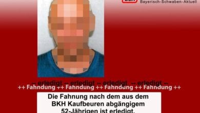 Fahndung erledigt Kaufbeuen
