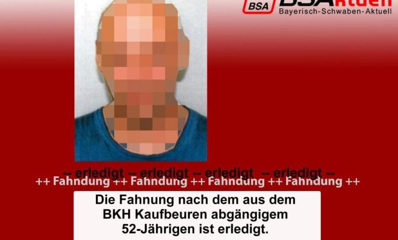 Fahndung erledigt Kaufbeuen