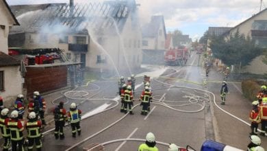 Brand eines Bauenhauses in Jettingen