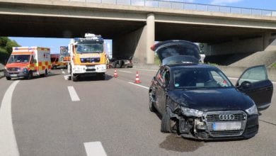 Unfall A8 Günzburg Richtung Stuttgart