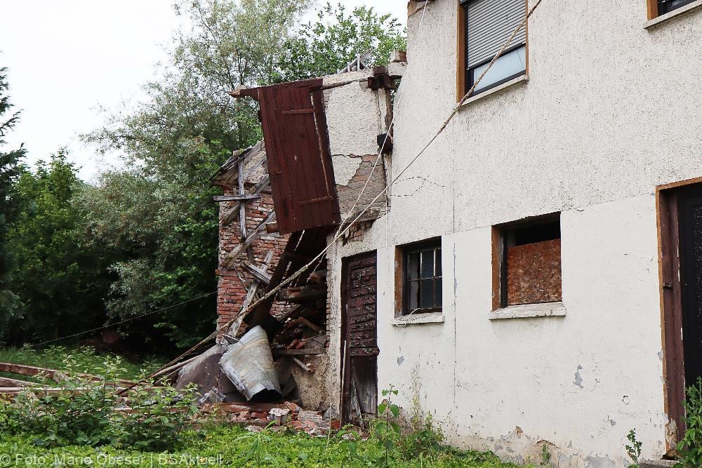 Haus in Günzburg teilweise eingefallen