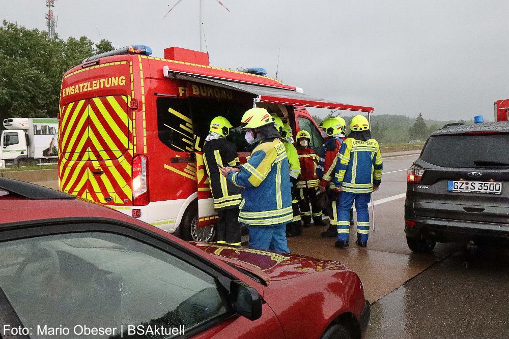 Unfall A8 Burgau-Zusmarshausen 06.06.2021