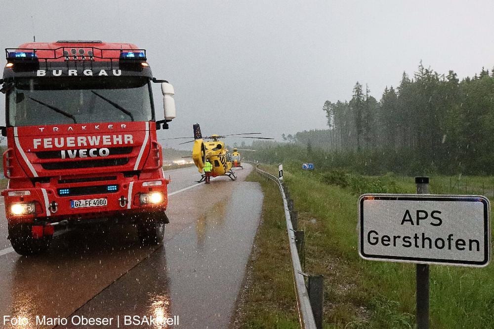 Unfall A8 Burgau-Zusmarshausen 06.06.2021