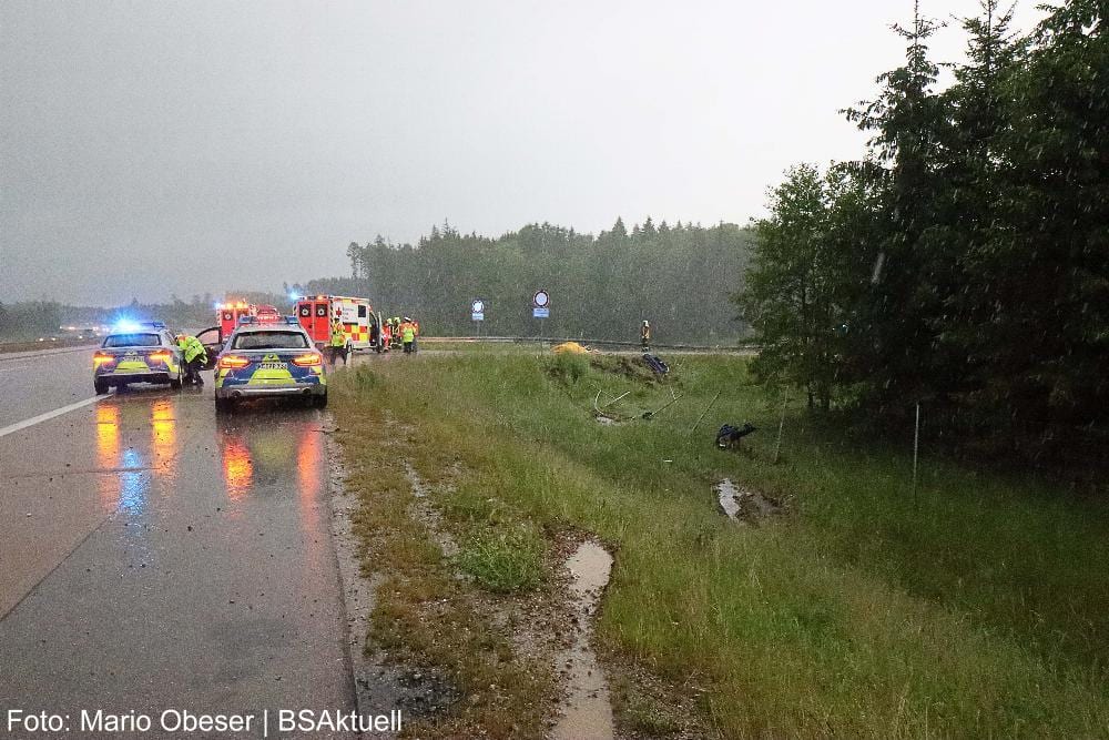 Unfall A8 Burgau-Zusmarshausen 06.06.2021