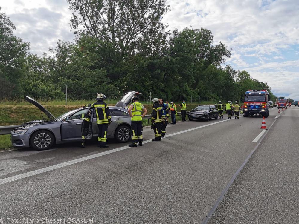 Unfälle A8 bei Leipheim am 23.06.2021