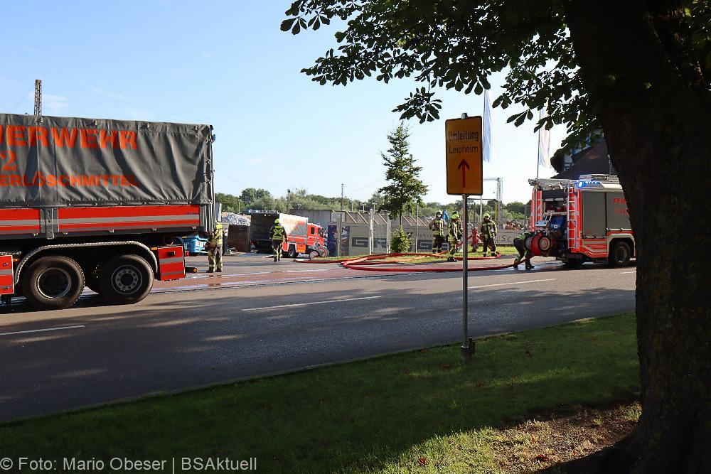 Brand Betriebsgelaende Groeger Guenzburg