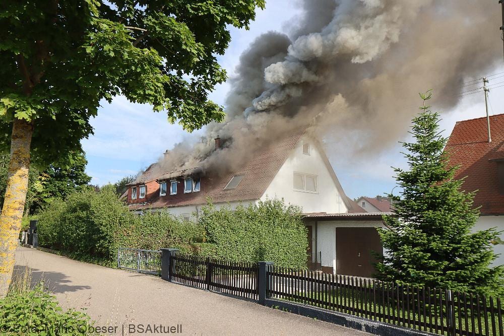 Brand Reihenhaus am 10.07.2021 in Ichenhausen