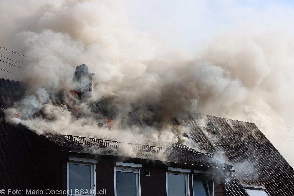 Brand Reihenhaus am 10.07.2021 in Ichenhausen