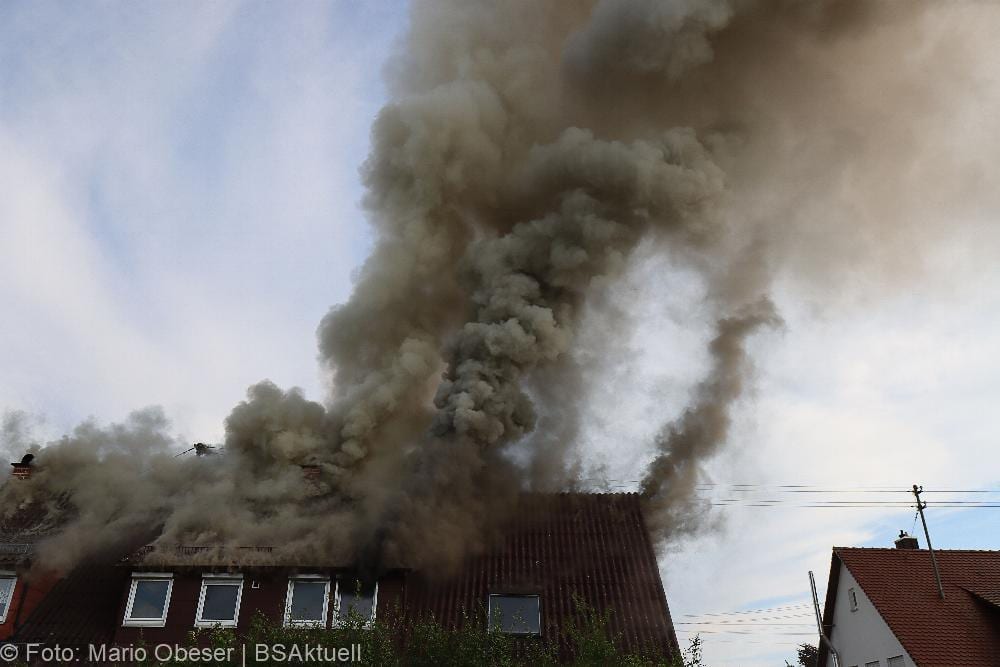 Brand Reihenhaus am 10.07.2021 in Ichenhausen