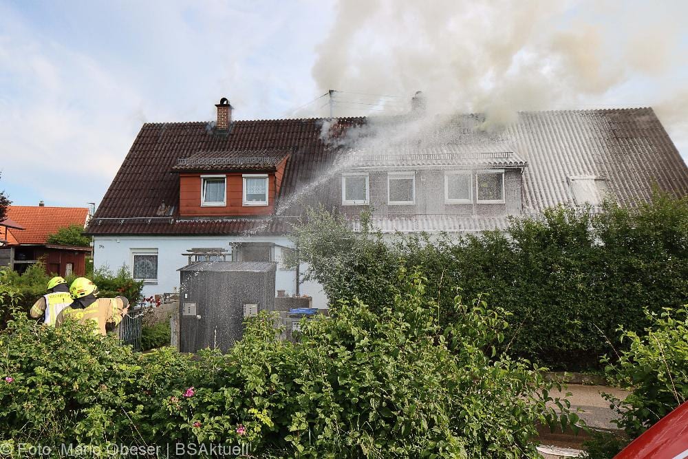 Brand Reihenhaus am 10.07.2021 in Ichenhausen