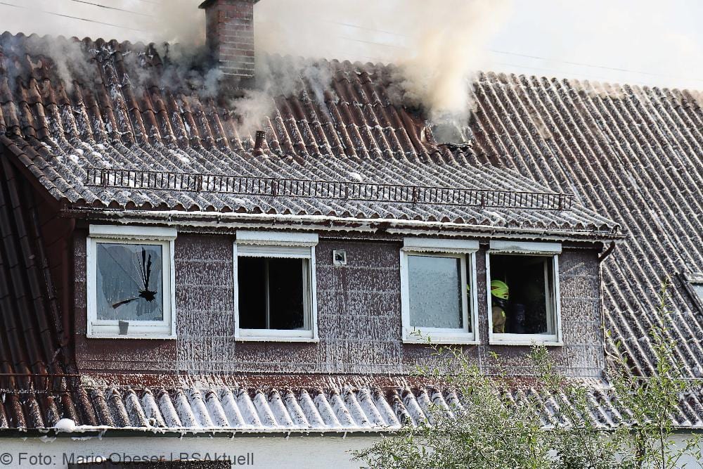 Brand Reihenhaus am 10.07.2021 in Ichenhausen