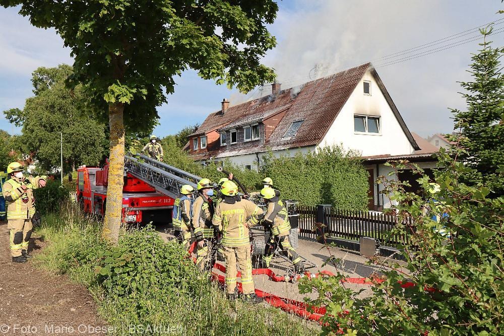 Brand Reihenhaus am 10.07.2021 in Ichenhausen