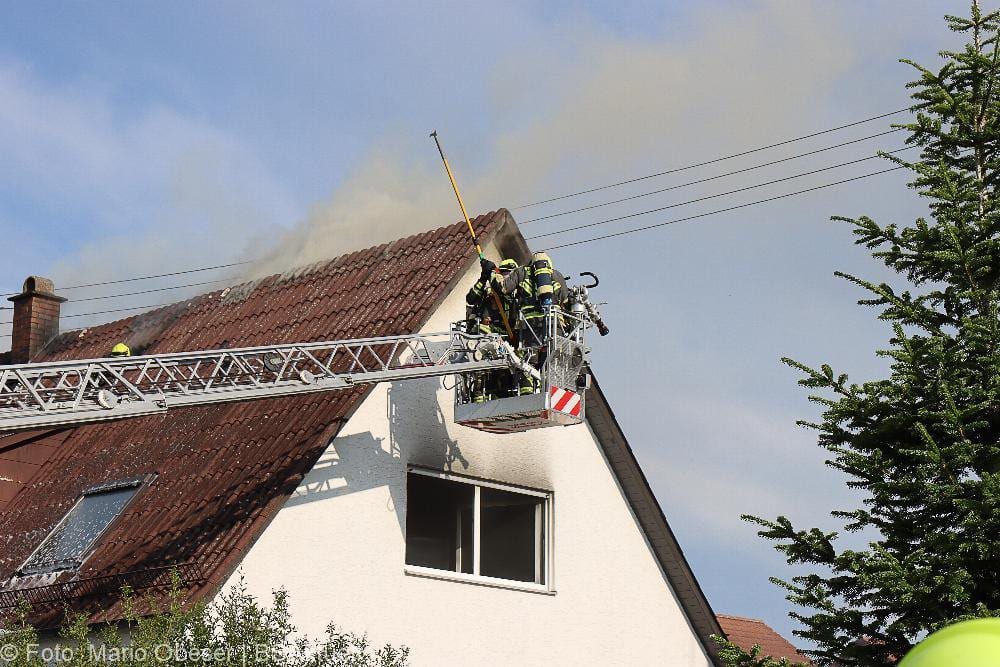 Brand Reihenhaus am 10.07.2021 in Ichenhausen
