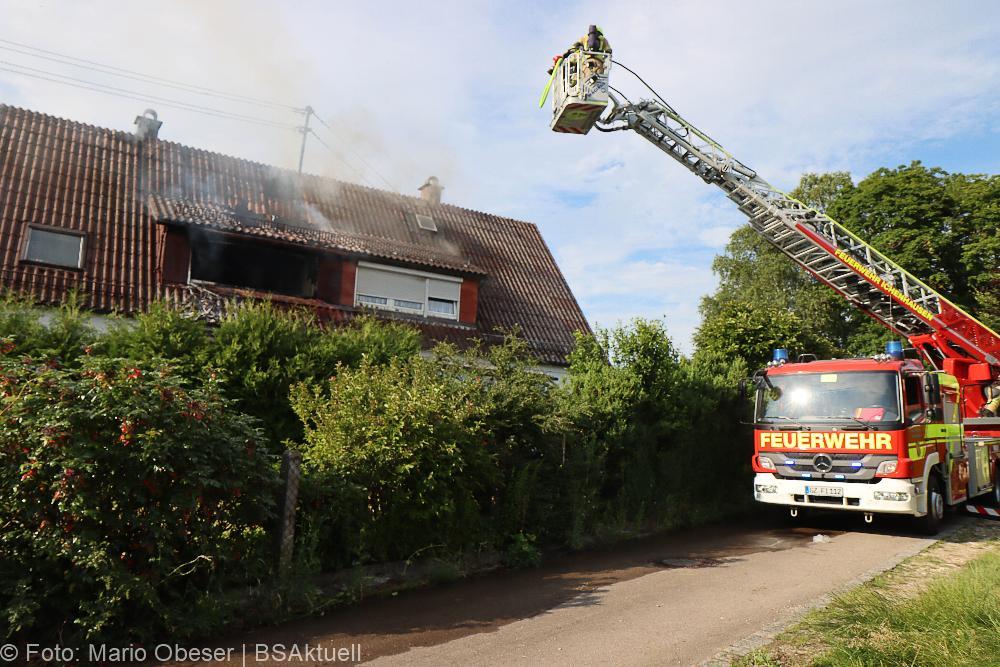 Brand Reihenhaus am 10.07.2021 in Ichenhausen
