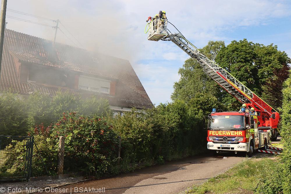 Brand Reihenhaus am 10.07.2021 in Ichenhausen