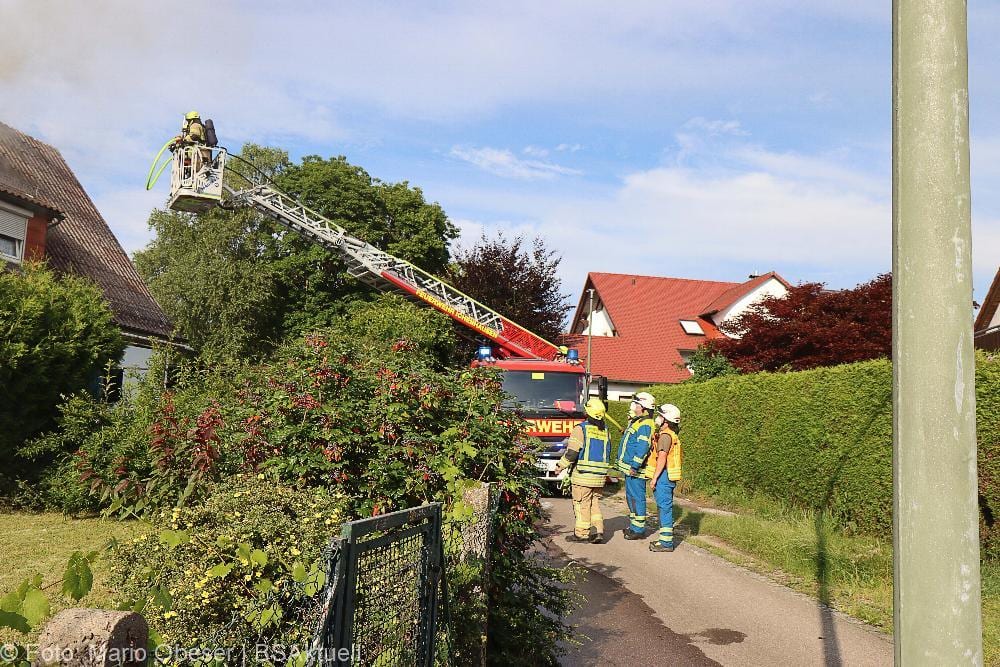 Brand Reihenhaus am 10.07.2021 in Ichenhausen