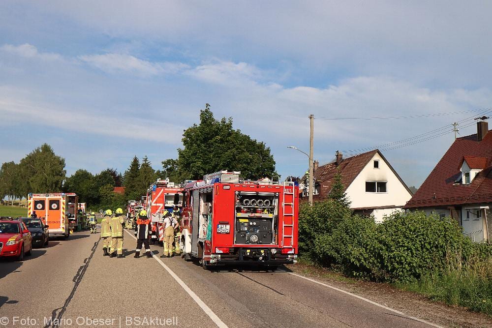 Brand Reihenhaus am 10.07.2021 in Ichenhausen