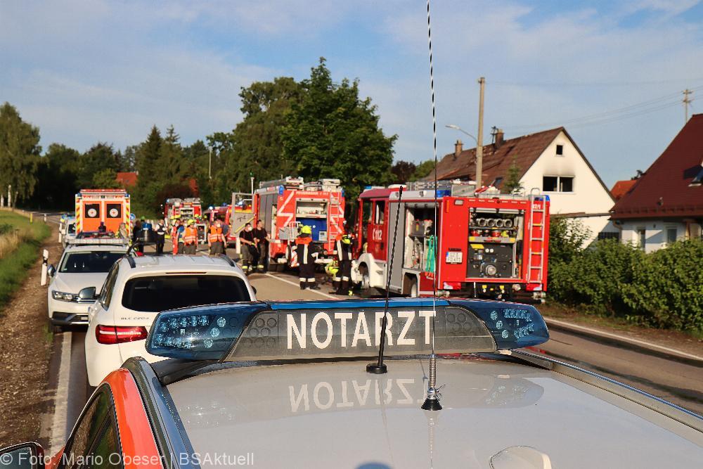 Brand Reihenhaus am 10.07.2021 in Ichenhausen